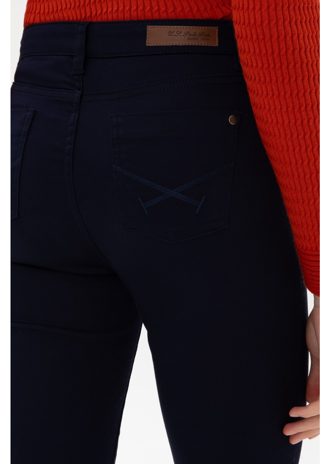 U.S. Polo Assn. Kadın Siyah Toothpick Fit Kanvas Pantolon 50317139-VR046 görsel 6