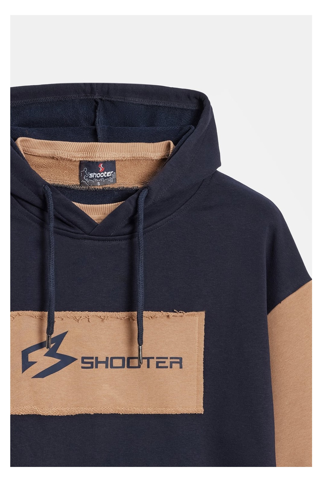 Siyah - Haki Erkek Oversize Kapüşonlu Baskılı Kanguru Cepli Sweatshirt Xl görsel 7