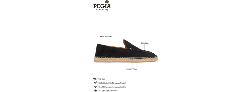 Pegia Hakiki Süet Erkek Espadril DG5024 görsel 2