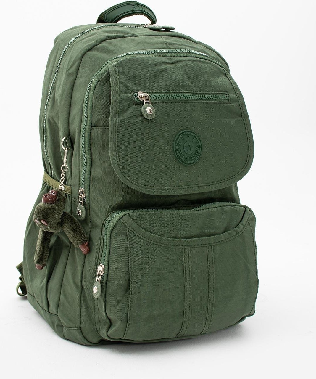 571 Collections Çanta Ultra Hafif Çok Cepli Su Geçirmez Sırt Çantası Unisex Yeşil (Model: 571-2E) görsel 5