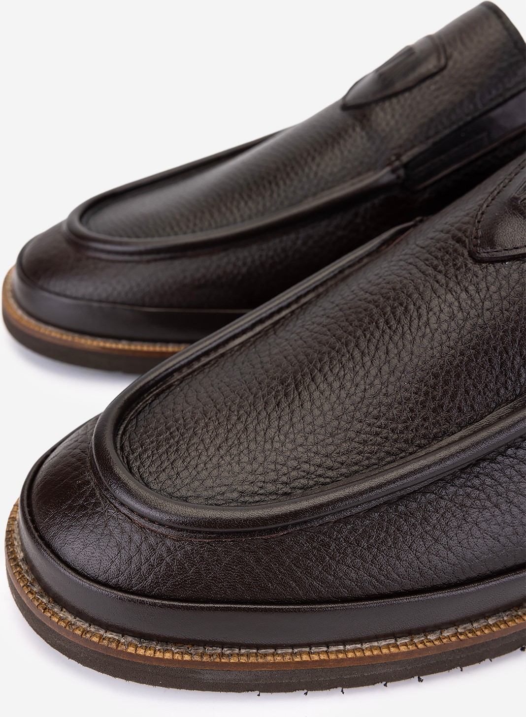 Valmenti Erkek Hakiki Deri Kahverengi Loafer Ayakkabı 374 1401 Erk Ayk SK25-26 Kahve Fltr görsel 3