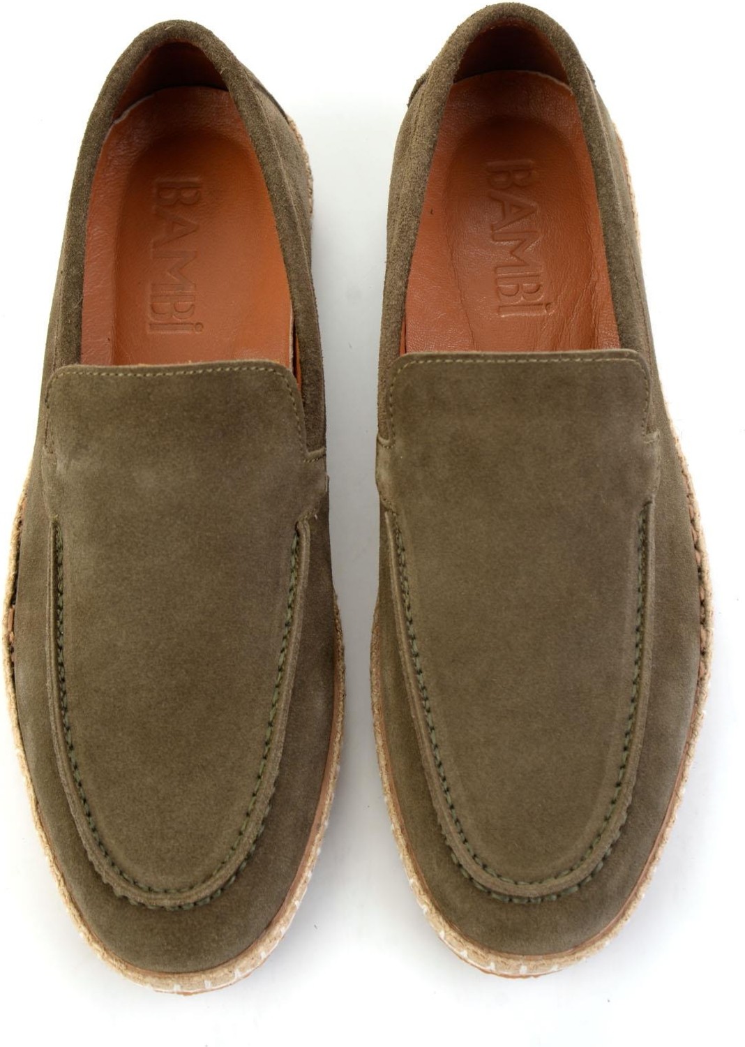 Bambi Haki Hakiki Deri Erkek Espadril E01079709502 görsel 4