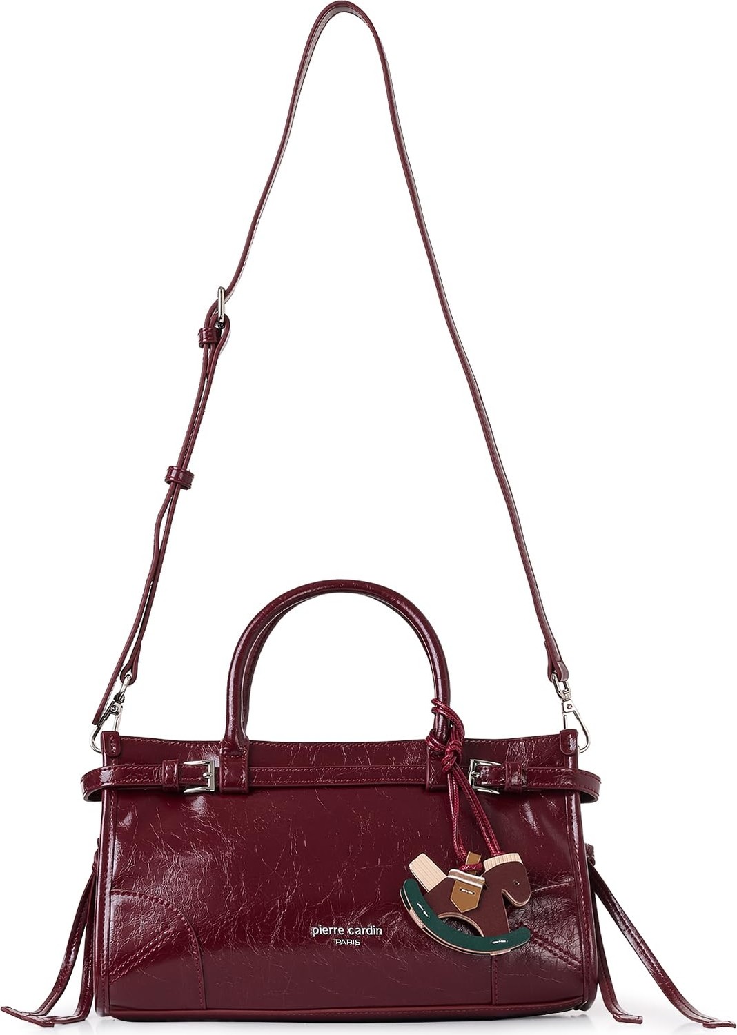 1001 Suni Deri Polyester, Koyu Kırmızı, 29X17X11