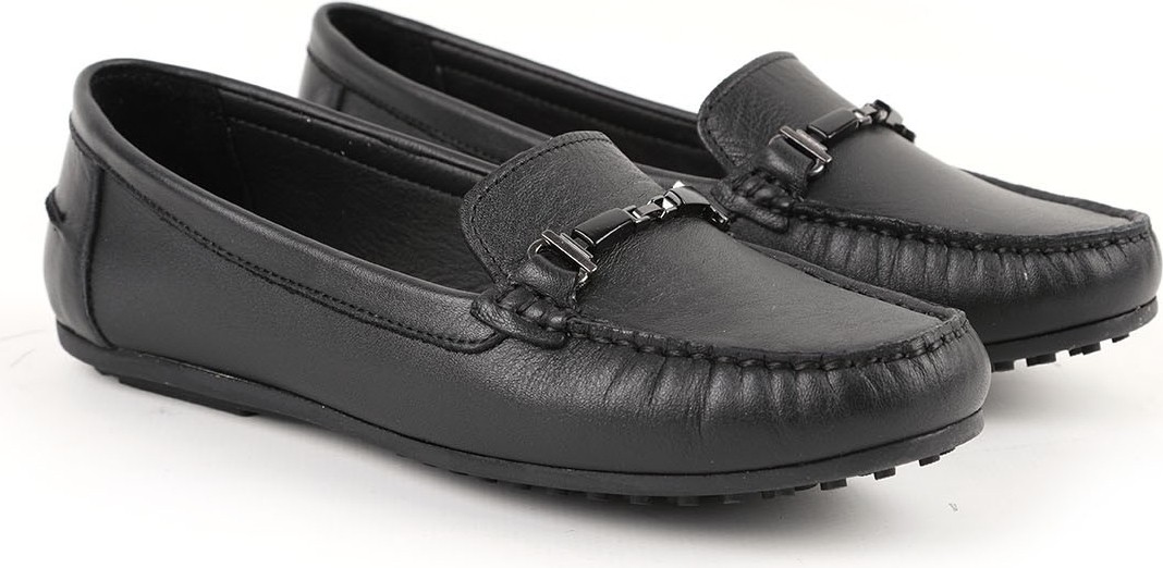 Libero L081.25701-24Y Hakiki Deri Antik Metal Tokalı El Dikişli Esnek Termo Taban Kadın Loafer Mokasen görsel 7