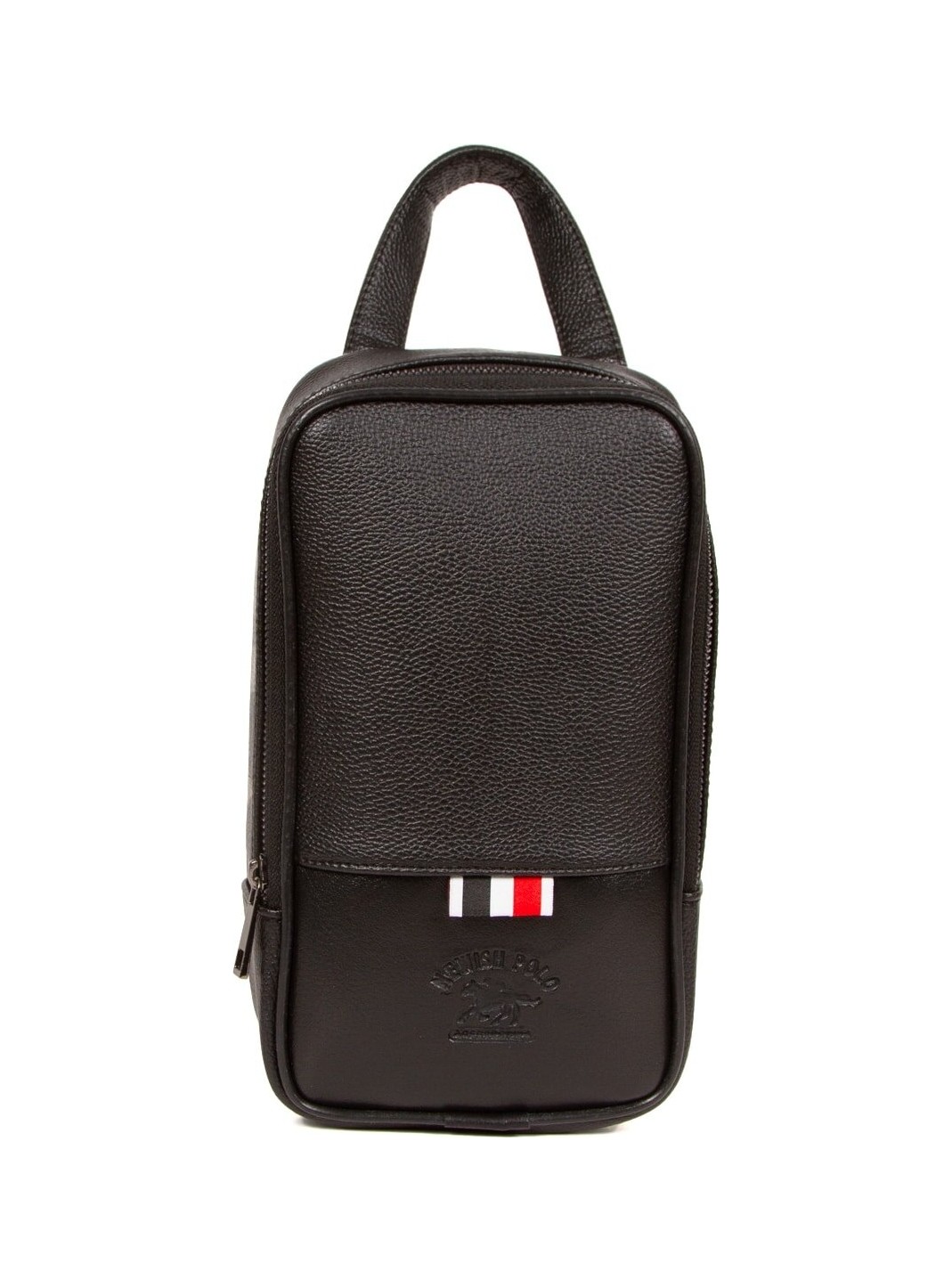 Tuldar Erkek Siyah Deri Portföy Clutch Traş Kozmetik Bakım Ve Günlük El Çantası (14X24CM) tul234 görsel 4