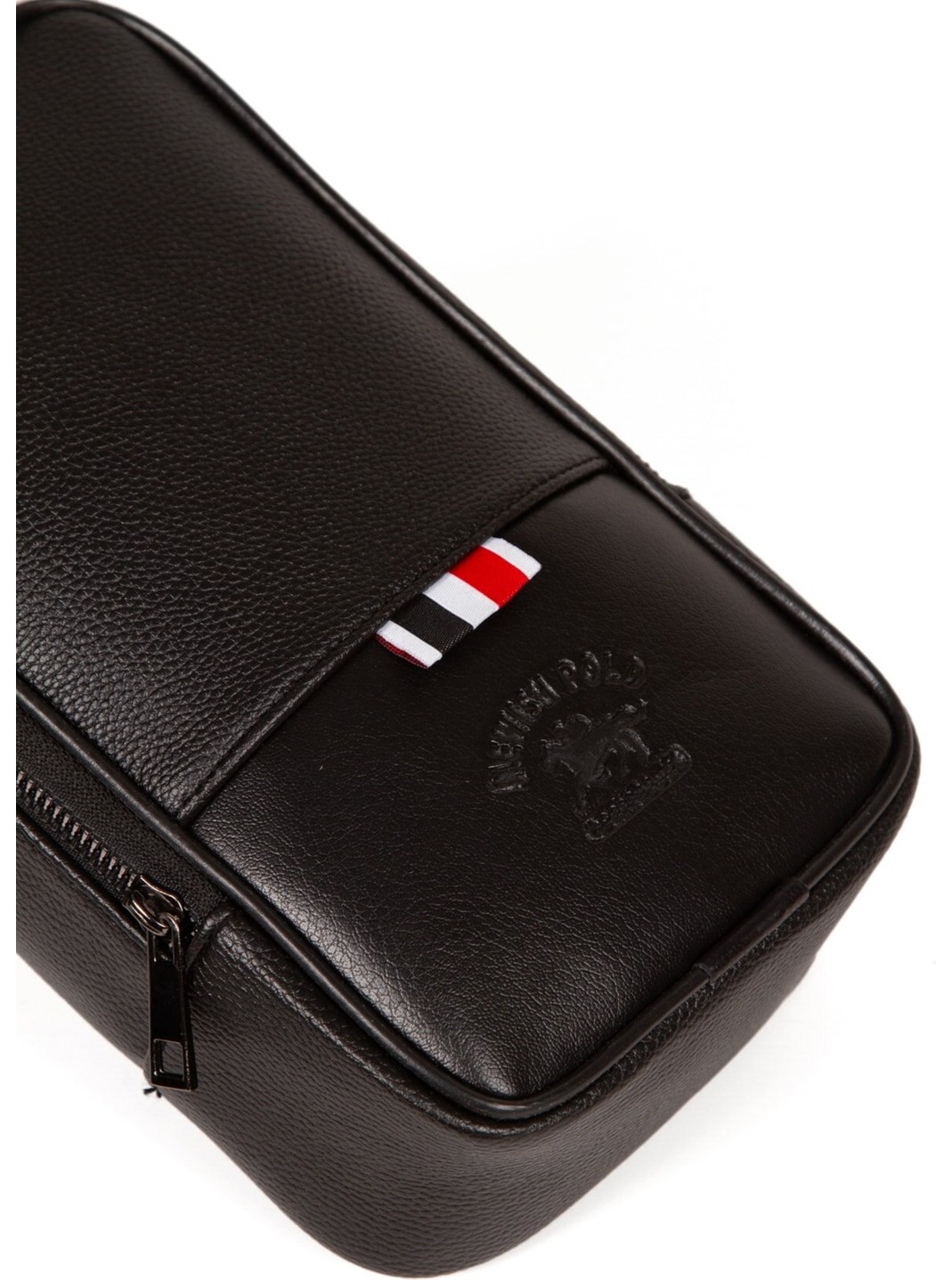 Tuldar Erkek Siyah Deri Portföy Clutch Traş Kozmetik Bakım Ve Günlük El Çantası (14X24CM) tul234 görsel 3