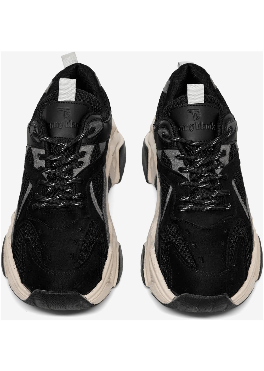 Tonny Black Kadın Beyaz Rahat Kalıp Poli Taban Bağcıklı Sneaker görsel 6