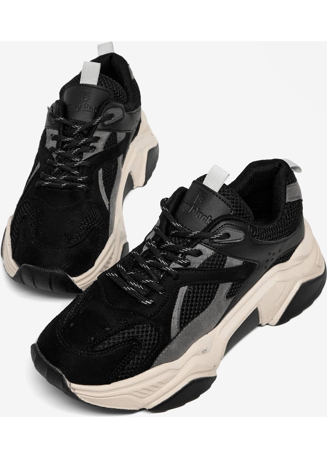 Tonny Black Kadın Beyaz Rahat Kalıp Poli Taban Bağcıklı Sneaker görsel 8