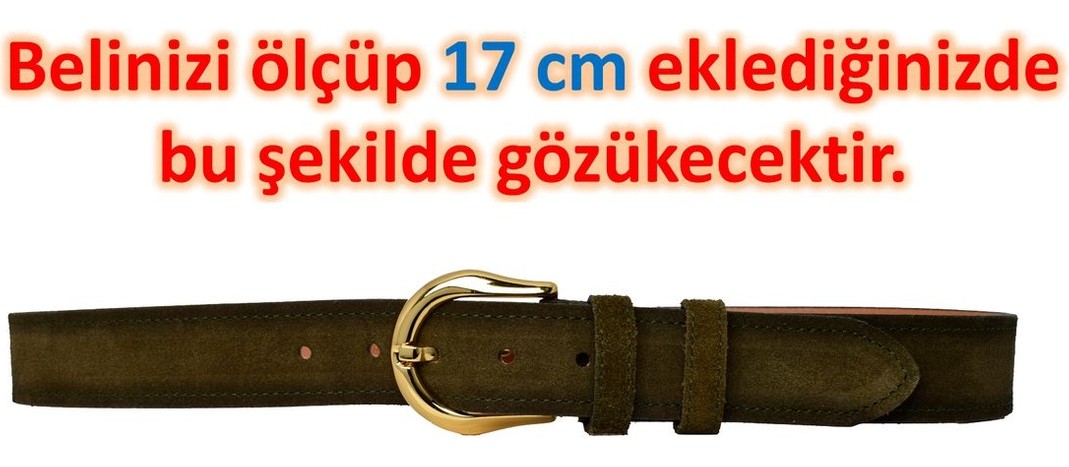 GoDeri %100 Hakiki Deri, Gold Tokalı 4 cm Süet Sütlü Kahverengi Kadın Kemeri; Kot, Spor Kemer=süet.70.sütka görsel 6