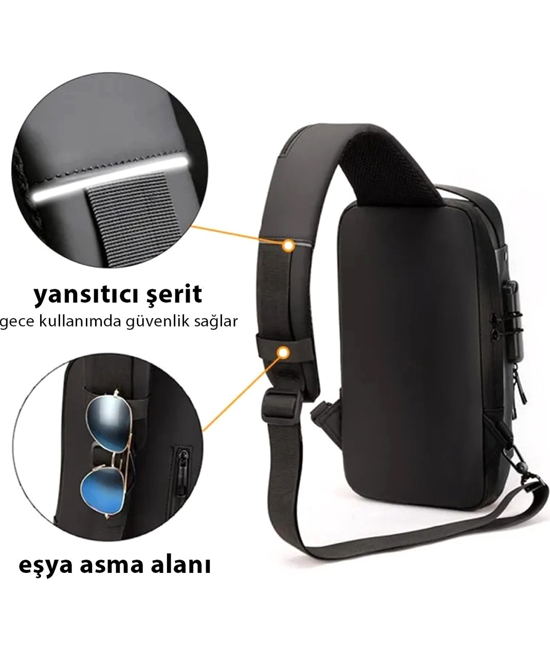Newish Erkek Siyah Usb Çıkışlı Çapraz Askılı Suni Deri Çanta Ergonomik Tasarım ve Şık Görünüm new222 görsel 2