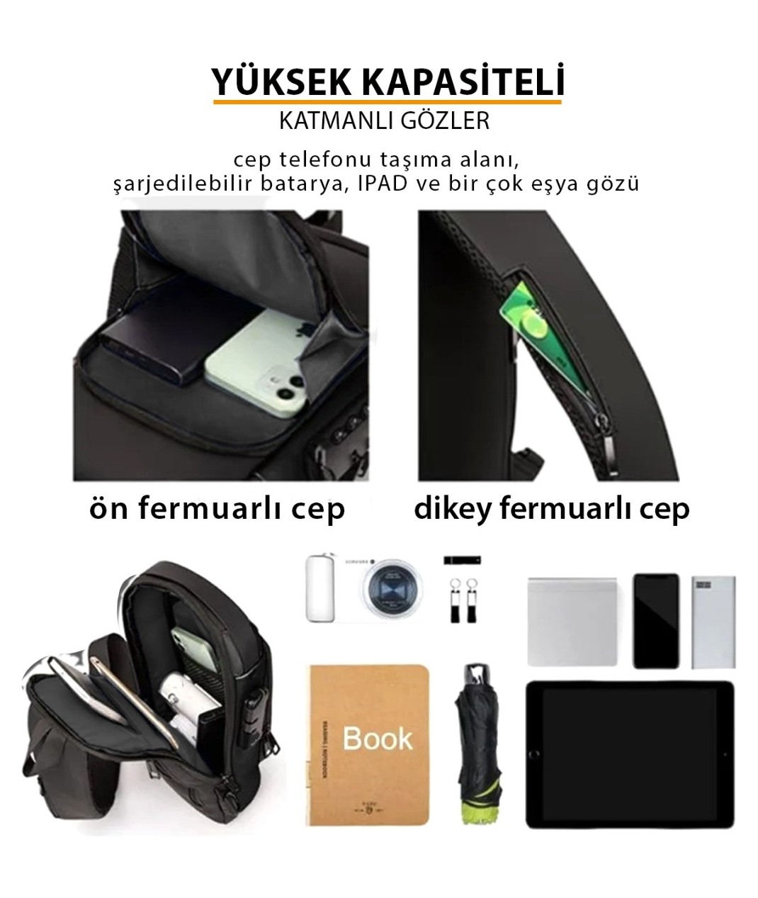Newish Erkek Siyah Usb Çıkışlı Çapraz Askılı Suni Deri Çanta Ergonomik Tasarım ve Şık Görünüm new222 görsel 4