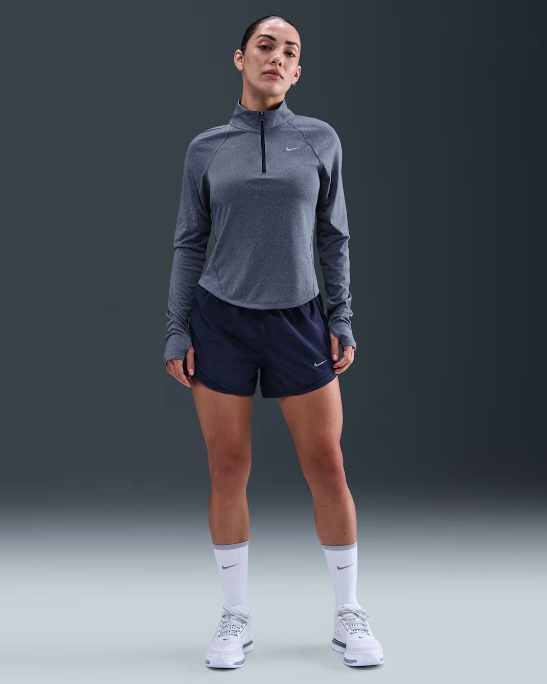 Nike Tempo Dri-Fıt Çeyrek Fermuarlı Kadın Koşu Üstü görsel 2