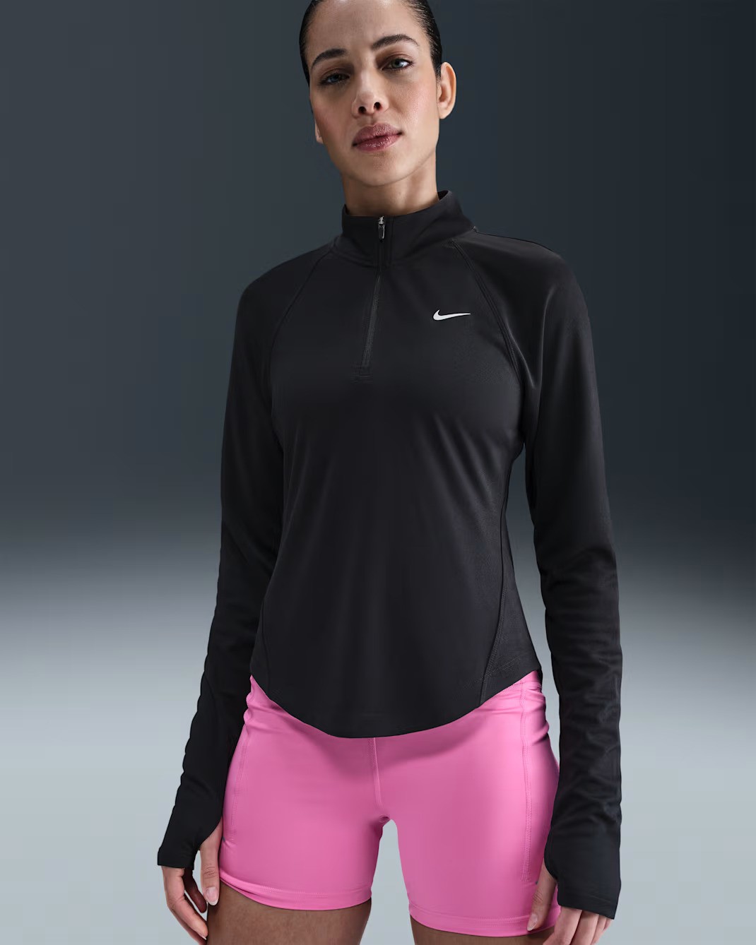 Nike Tempo Dri-Fıt Çeyrek Fermuarlı Kadın Koşu Üstü görsel 6