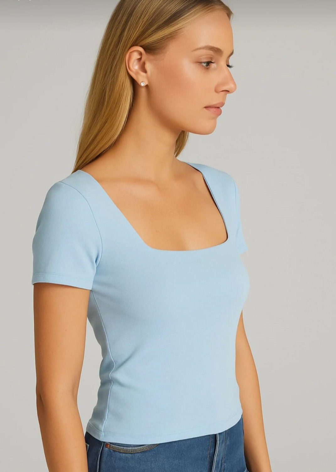 Gkc Butik Mavi Kare Yaka Body görsel 2