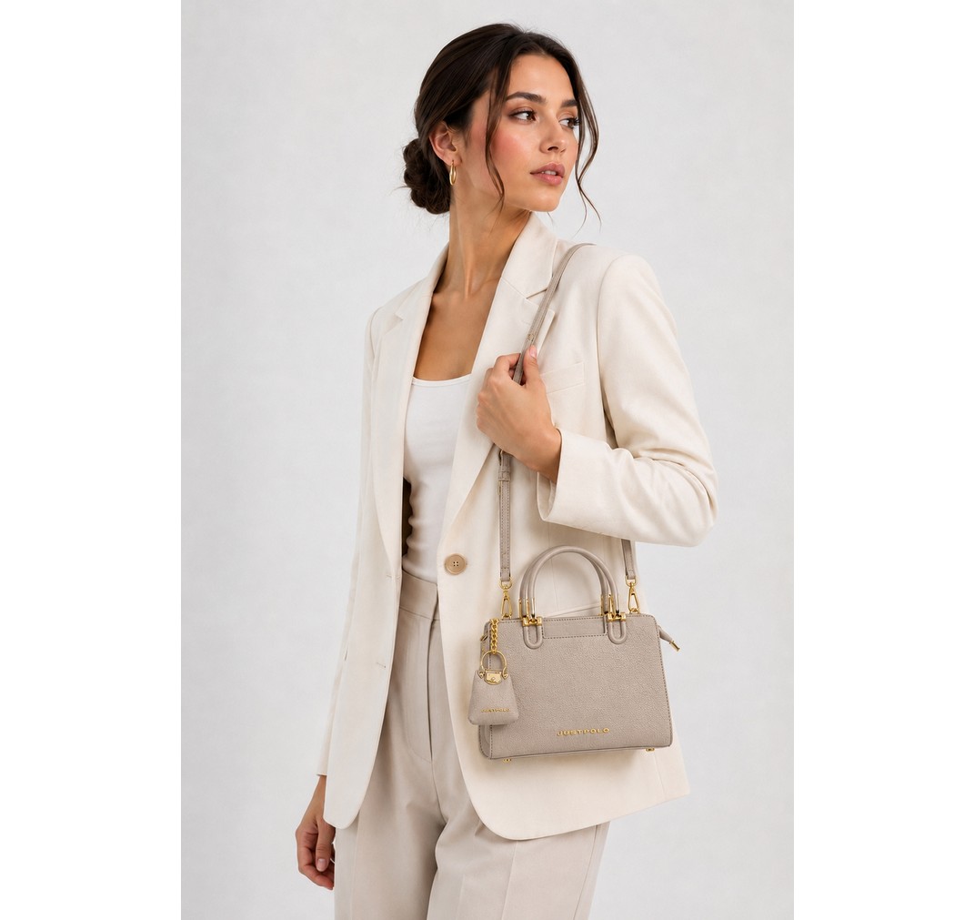 Just Polo Çapraz Askılı Kadın Çantası Vizon 10064 görsel 5