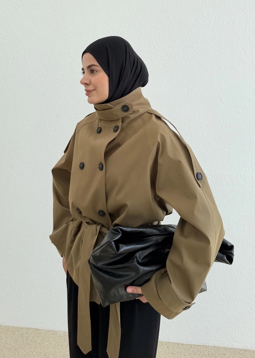 Moda Aksa 2106 Titanik Premium Trenckot Camel görsel 5