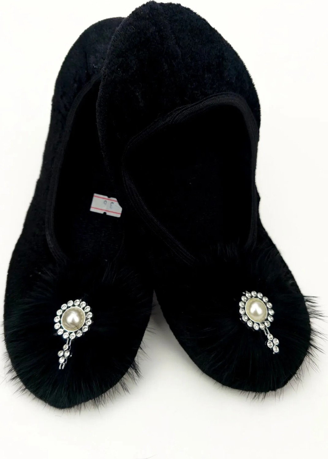 Ceyda Shoes Süslü Kadife Ev,hac Tavaf Umre Babeti, Hediye, Günlük Babet,tüylü Babet, Panduf, Patik, Gösteri Pisi Pisi görsel 4