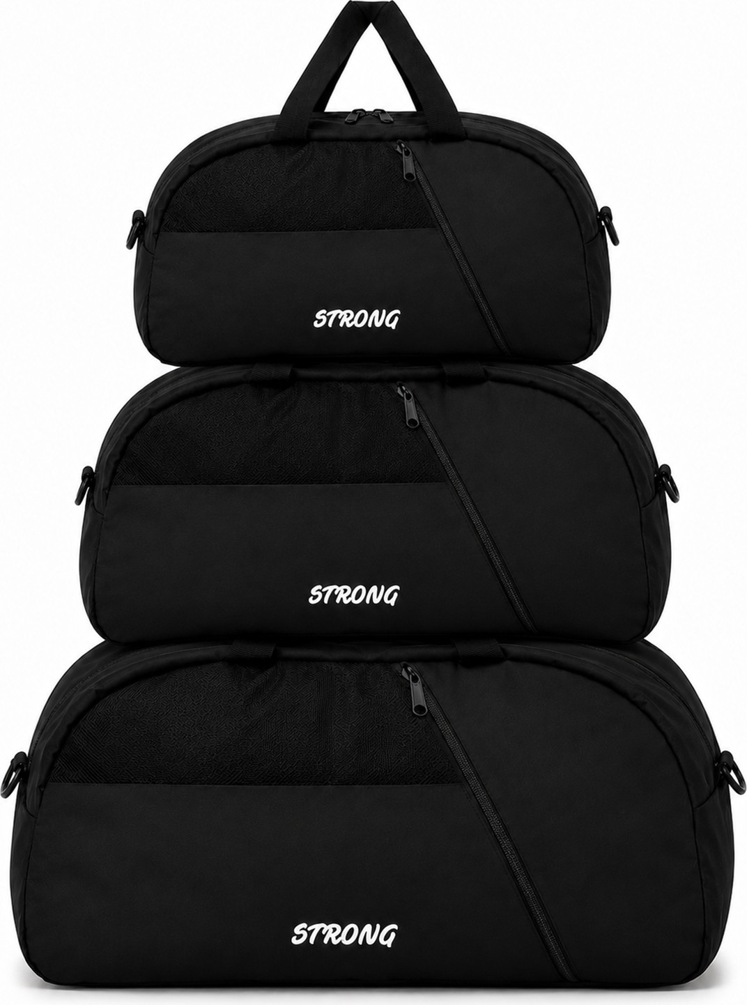 Strong 3' Lü Set Önü Cepli Ayarlanabilir Omuz Askılı Fitness Spor Seyahat El Çantası