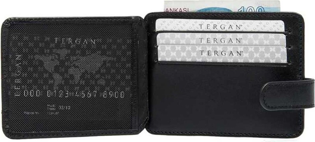 Tergan S1KK00001533-U89 Deri Erkek Kredi Kartlık - SİYAH