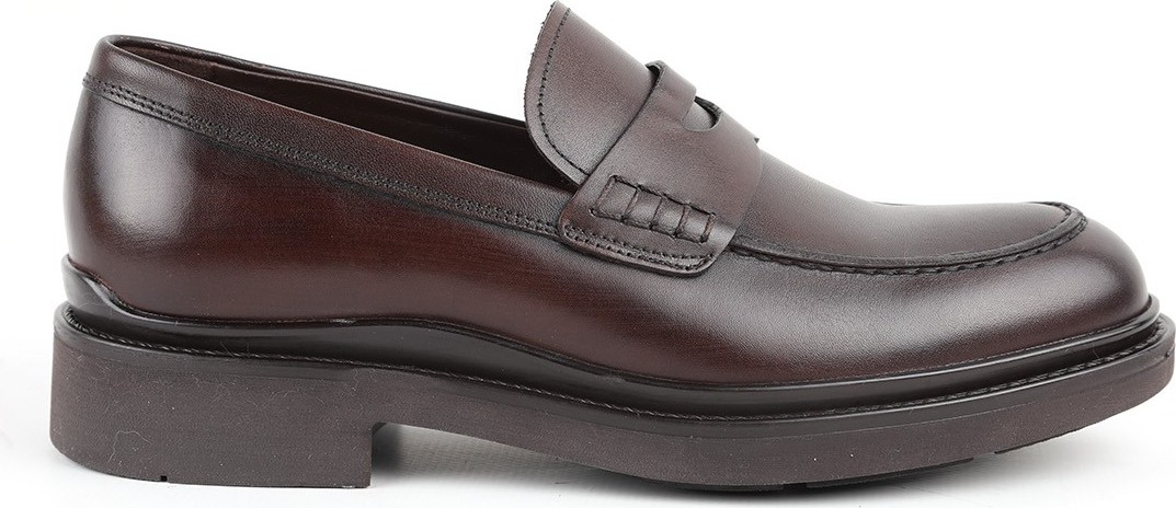 Libero LZ5009 Hakiki Antik Deri Kalın Kauçuk Tabanlı Kadın Klasik Casual Loafer görsel 6
