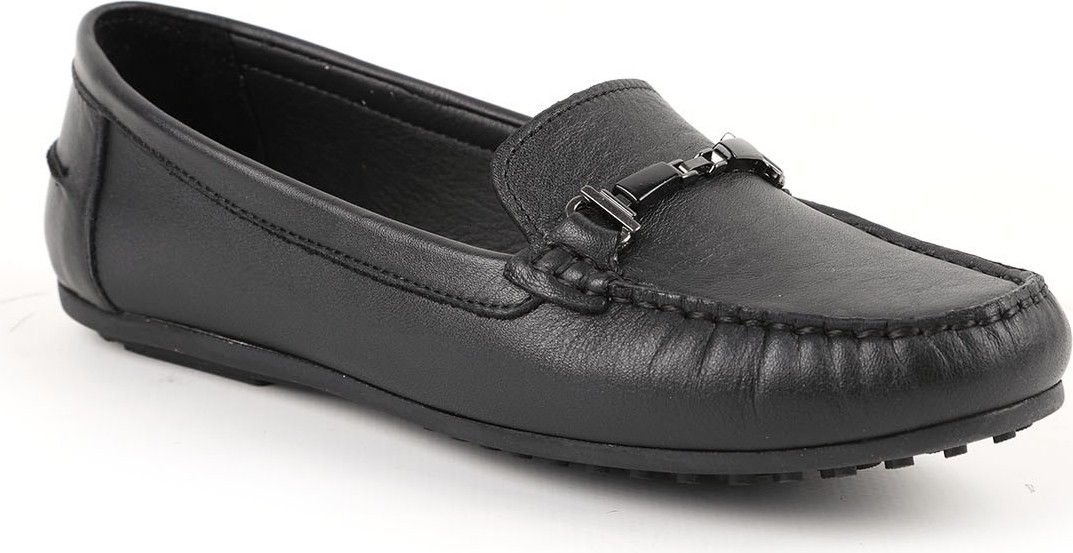 Libero L081.25701-24Y Hakiki Deri Antik Metal Tokalı El Dikişli Esnek Termo Taban Kadın Loafer Mokasen görsel 5