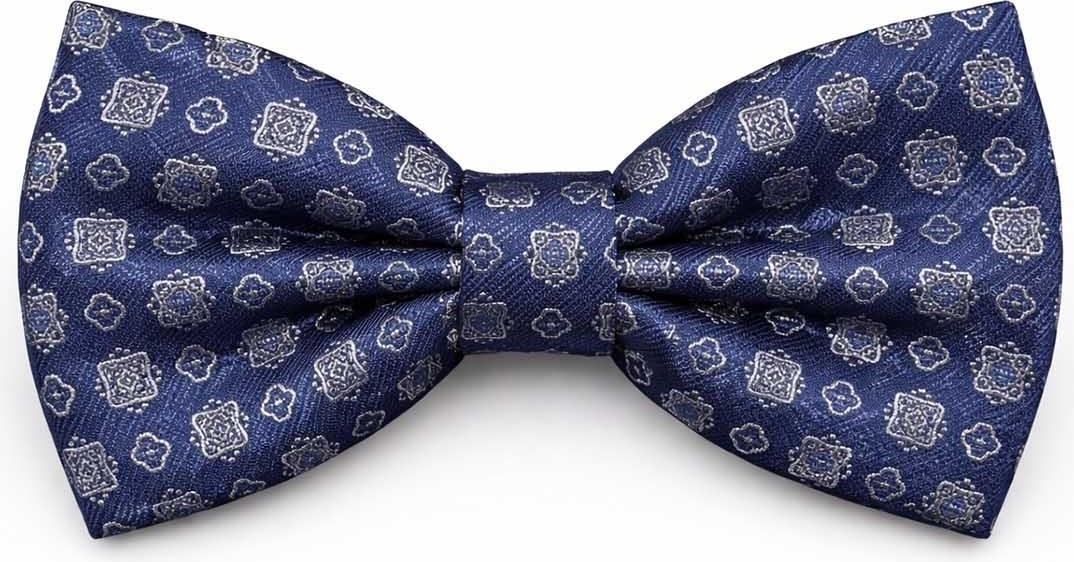 Kravatkolik Mavi Motif Desen Papyon P2012 görsel 2