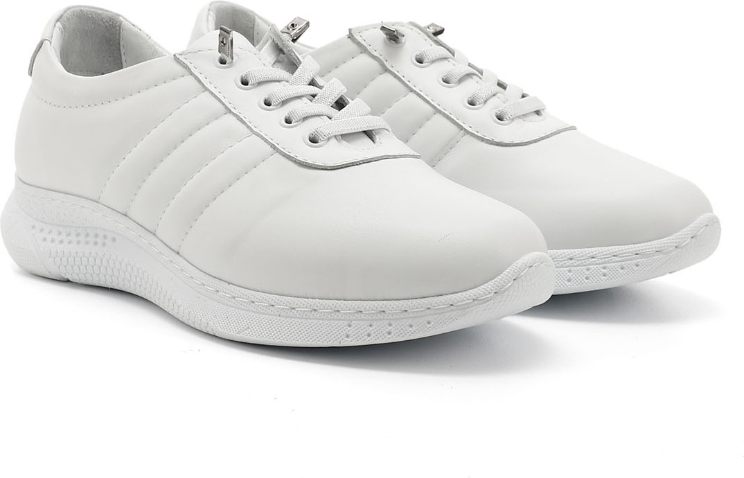 Gönderi(r) Kadın Beyaz Bağcıklı Dolgu Taban Hakiki Deri Sneaker görsel 8