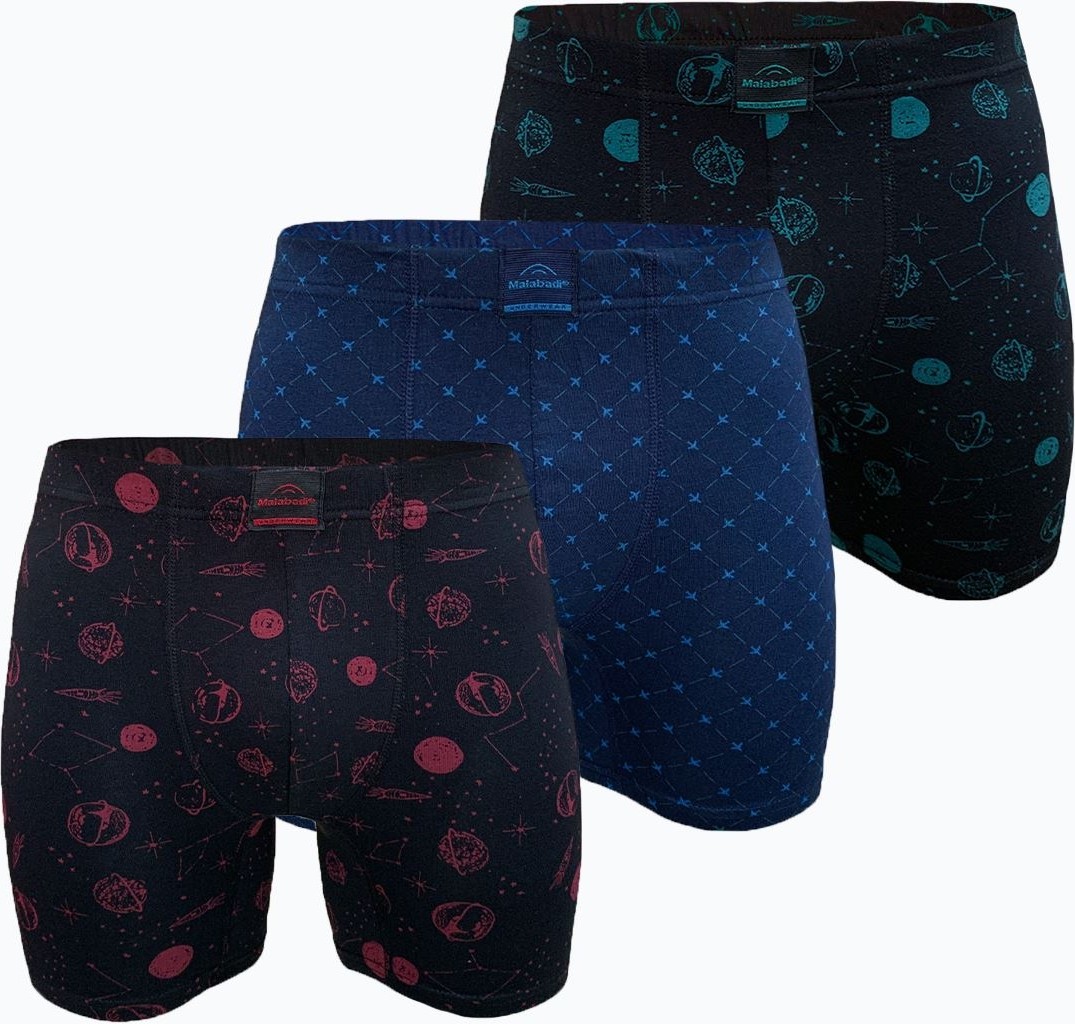 Malabadi Erkek 3 Lü Lacivert Premium Collection Modal Uzun Boxer 3M250