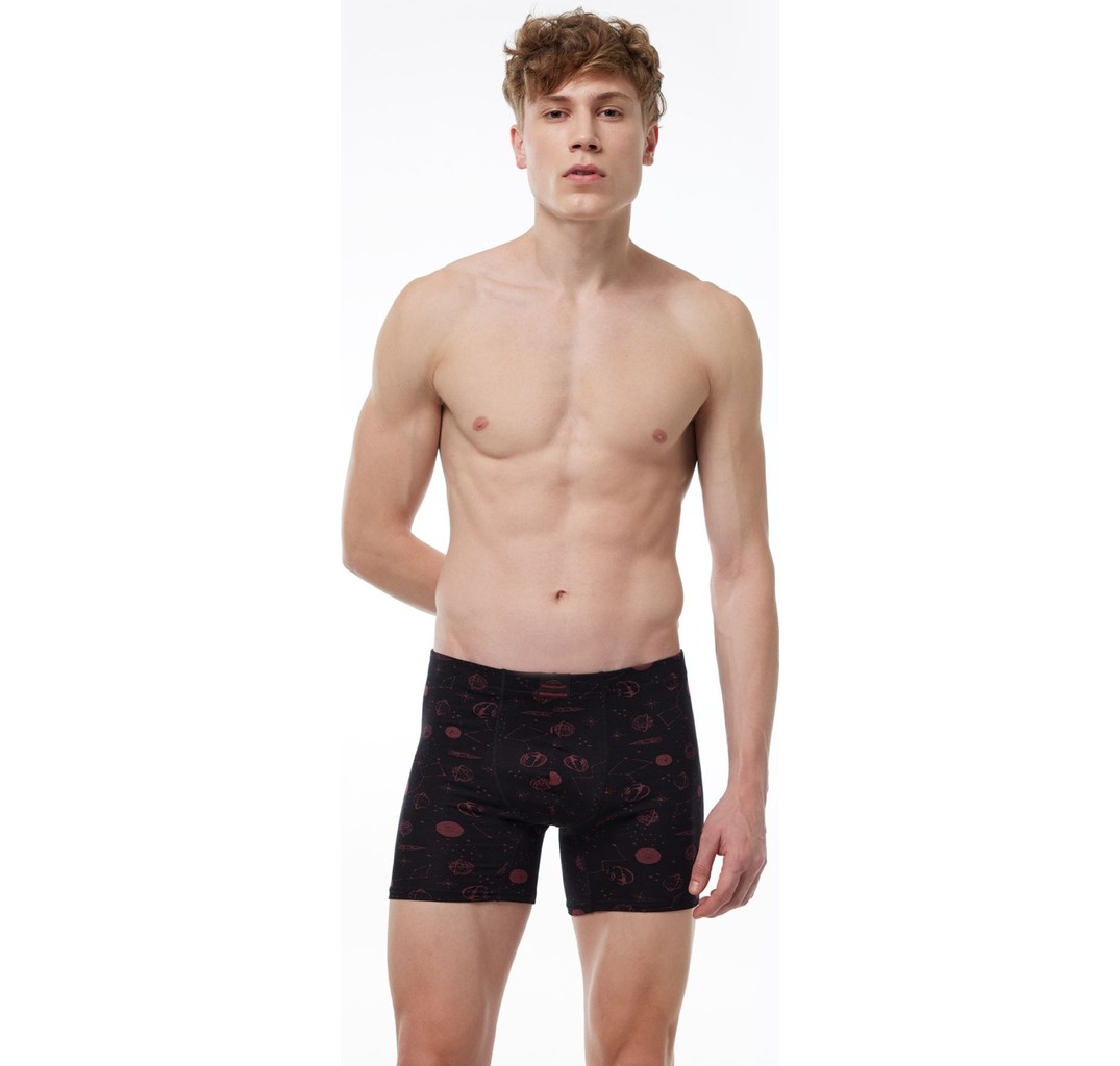 Malabadi Erkek 3 Lü Lacivert Premium Collection Modal Uzun Boxer 3M250 görsel 2