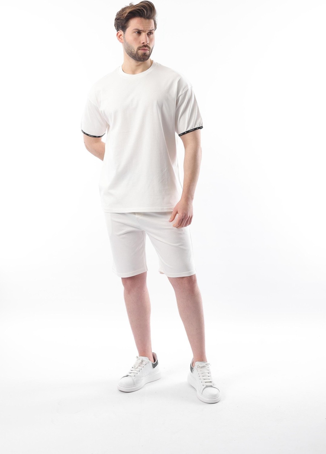 Madmext Lacivert Basic Erkek Şort T-Shirt Takımı E7307