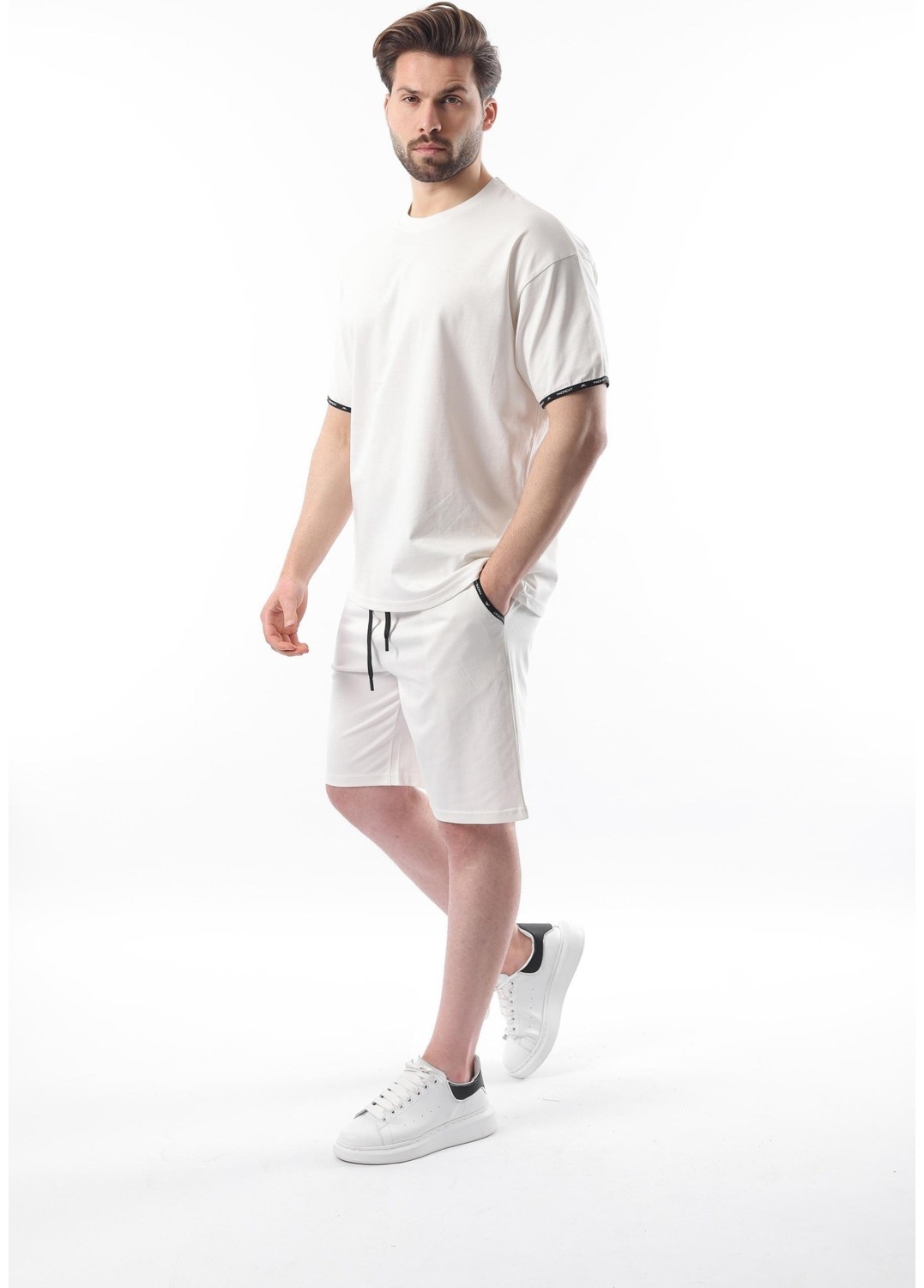 Madmext Lacivert Basic Erkek Şort T-Shirt Takımı E7307 görsel 2