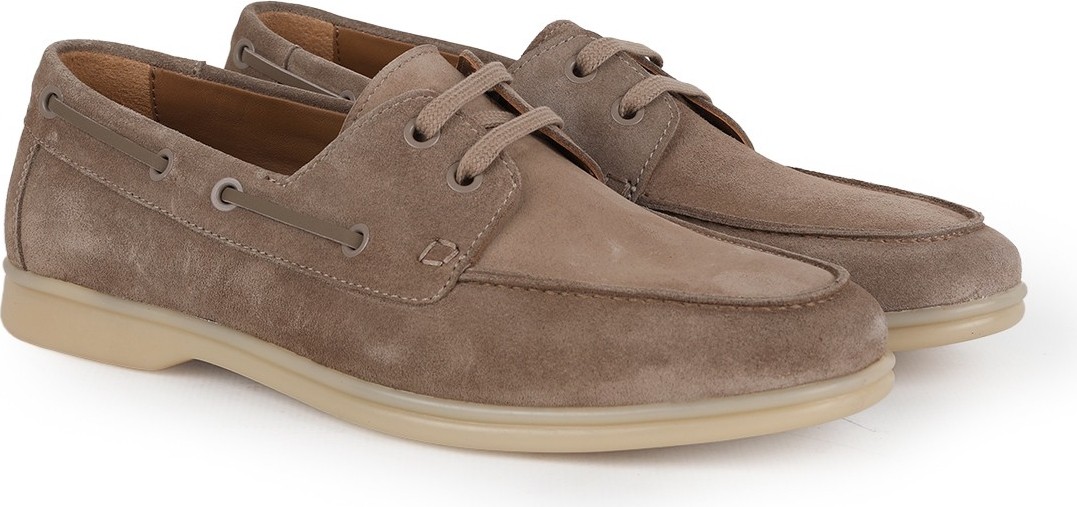 Libero L6035 Kahverengi Hakiki Süet Bağcık Detaylı Termo Taban Erkek Casual Loafer görsel 7