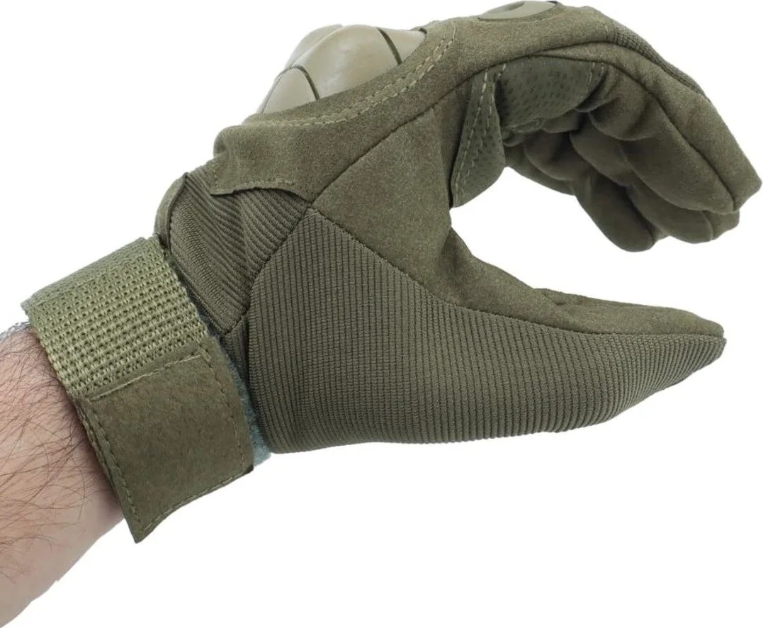 Kordak Haki Kemikli Uzun Tactical Eldiven - Motorcu Airsoft Eldiven görsel 7