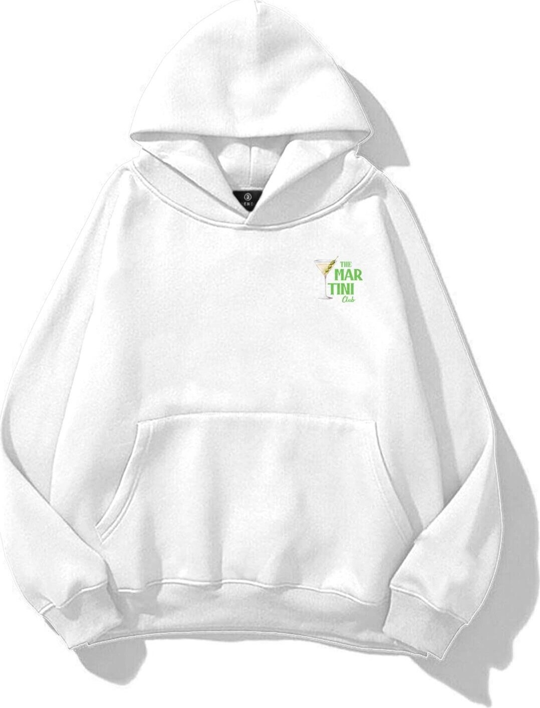 Tarzsokak Unisex The 101 Martini Club Göğüs Sweatshirt Beyaz