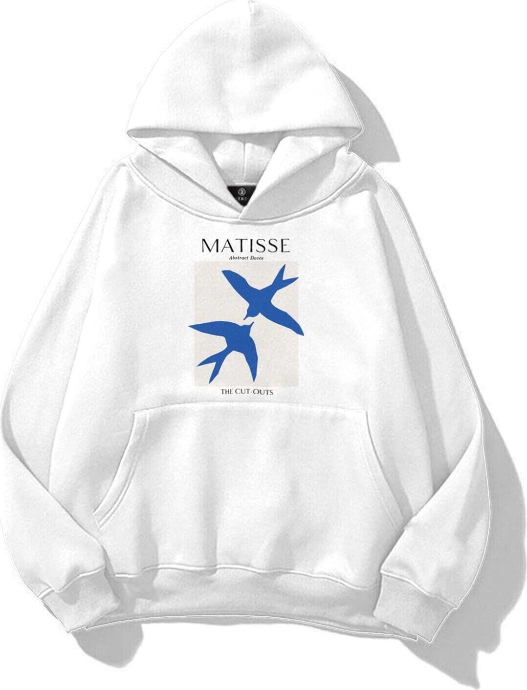 Tarzsokak Unisex Matisse Abstract Doves Sweatshirt Beyaz