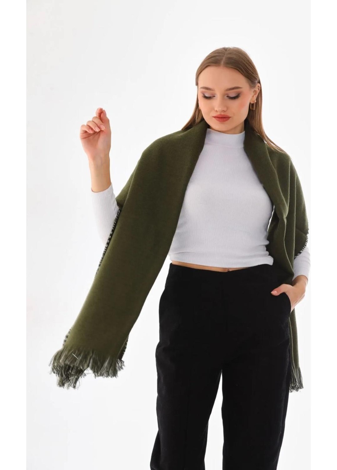Wearflawless Çift Taraflı Yumuşak Dokulu Şal Atkı görsel 2