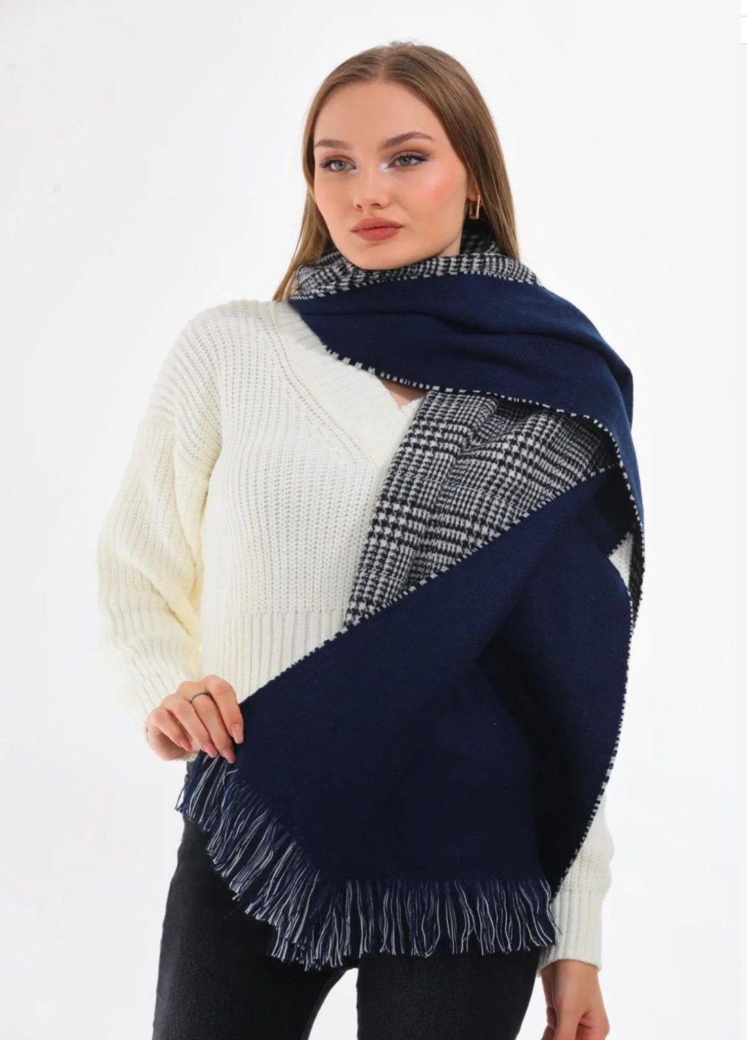 Wearflawless Çift Taraflı Yumuşak Dokulu Şal Atkı