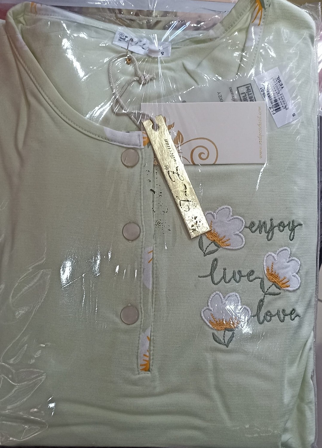 Flz Modal Patlı Uzun Kol Pijama Takımı Flz 89-51