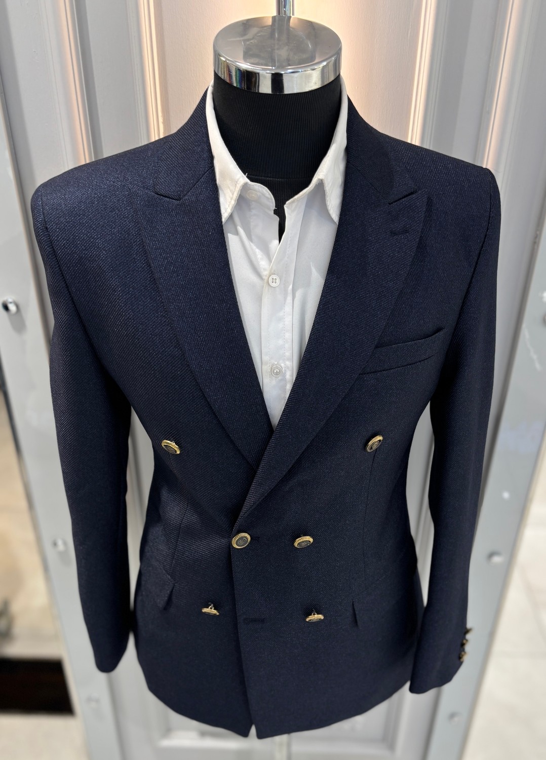 Sabri Zengin Erkek Slim Fit Kruvaze Blazer Ceket görsel 2