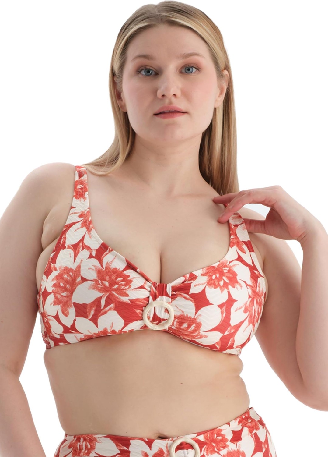 Aesco Dagi Kadın Korseli Toparlayıcı Bikini Üst, Örme, Çok Renkli, 40