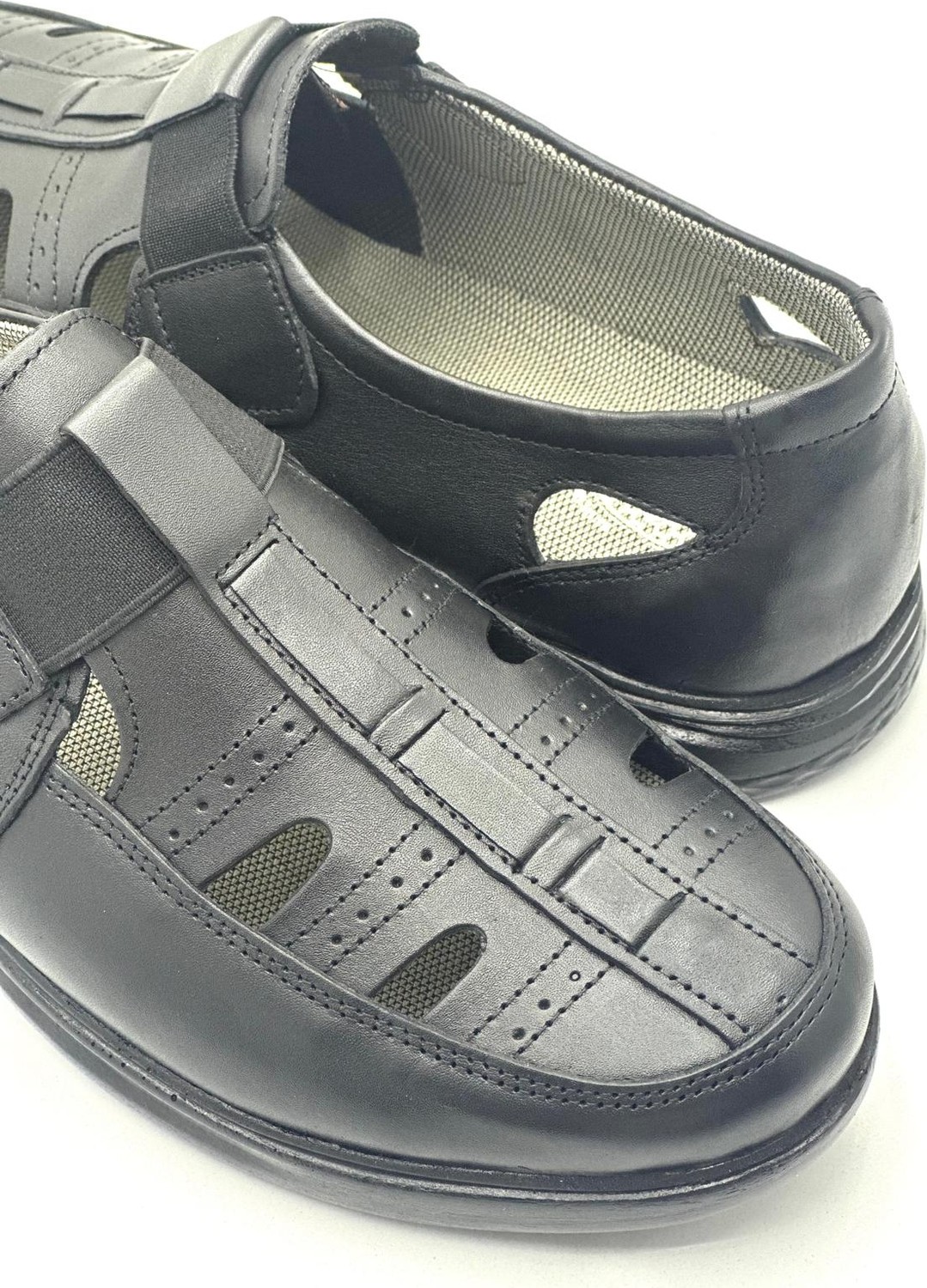 Bess Shoes Erkek Hakiki Deri Sandalet - Lastikli, Günlük, Rahat, Yazlık, Hafif, Ortopedik Sandalet görsel 5
