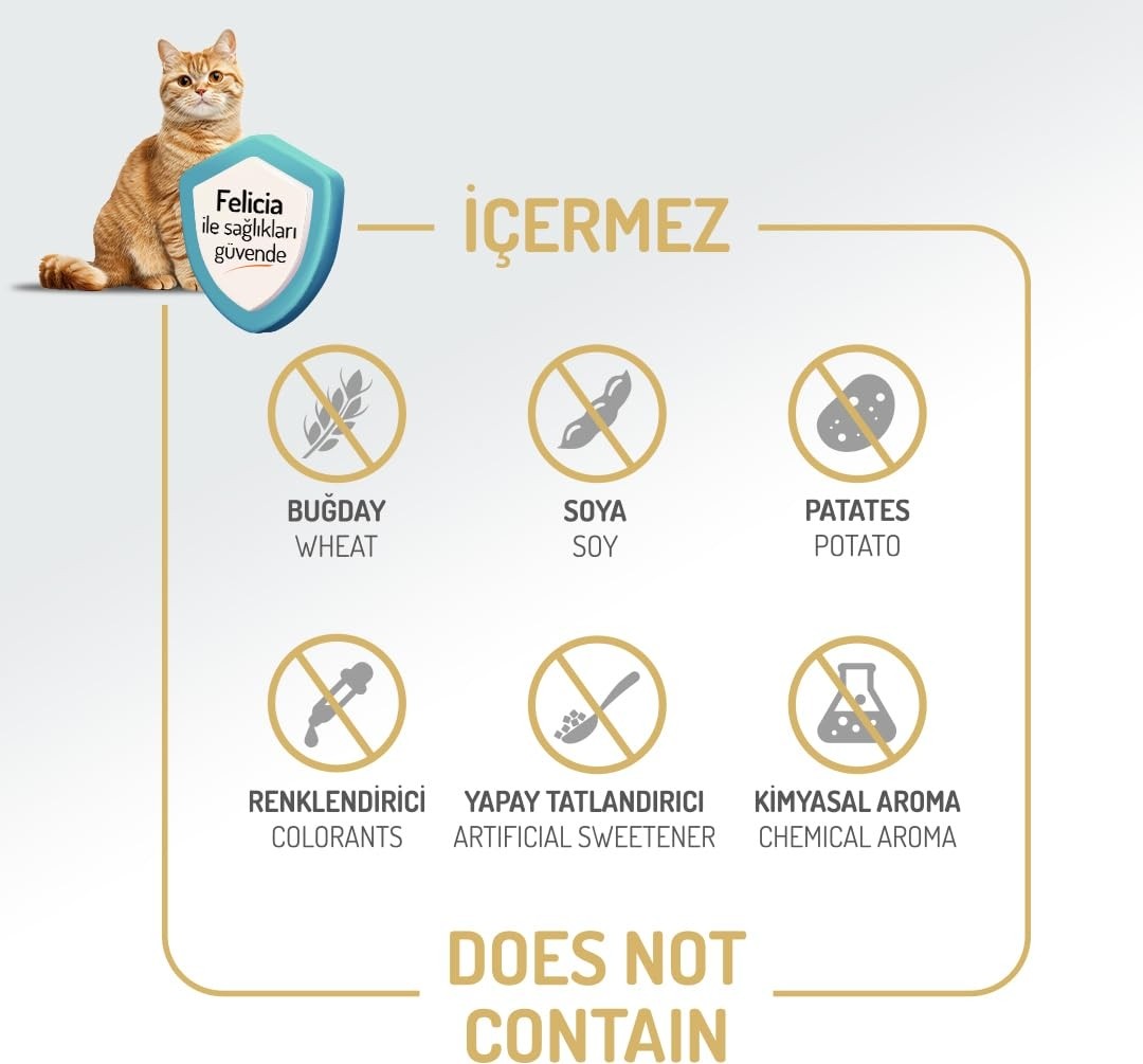 Aesco Felicia 5 kg Kolajenli Somonlu Az Tahıllı Yetişkin Kedi Maması Hypoallergenic Kedi Maması görsel 4