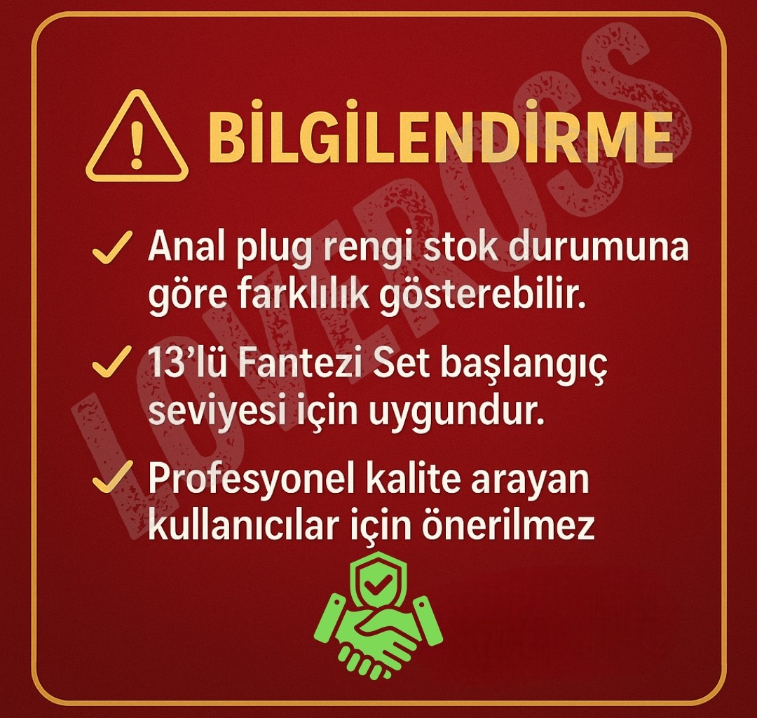 LOVEROSS Fantazi Çok Parçalı Deri Bdsm Kelepçe Kırbaç Dev Fantezi Seti | 13 Parça | Mor | Gizli Ürün görsel 2