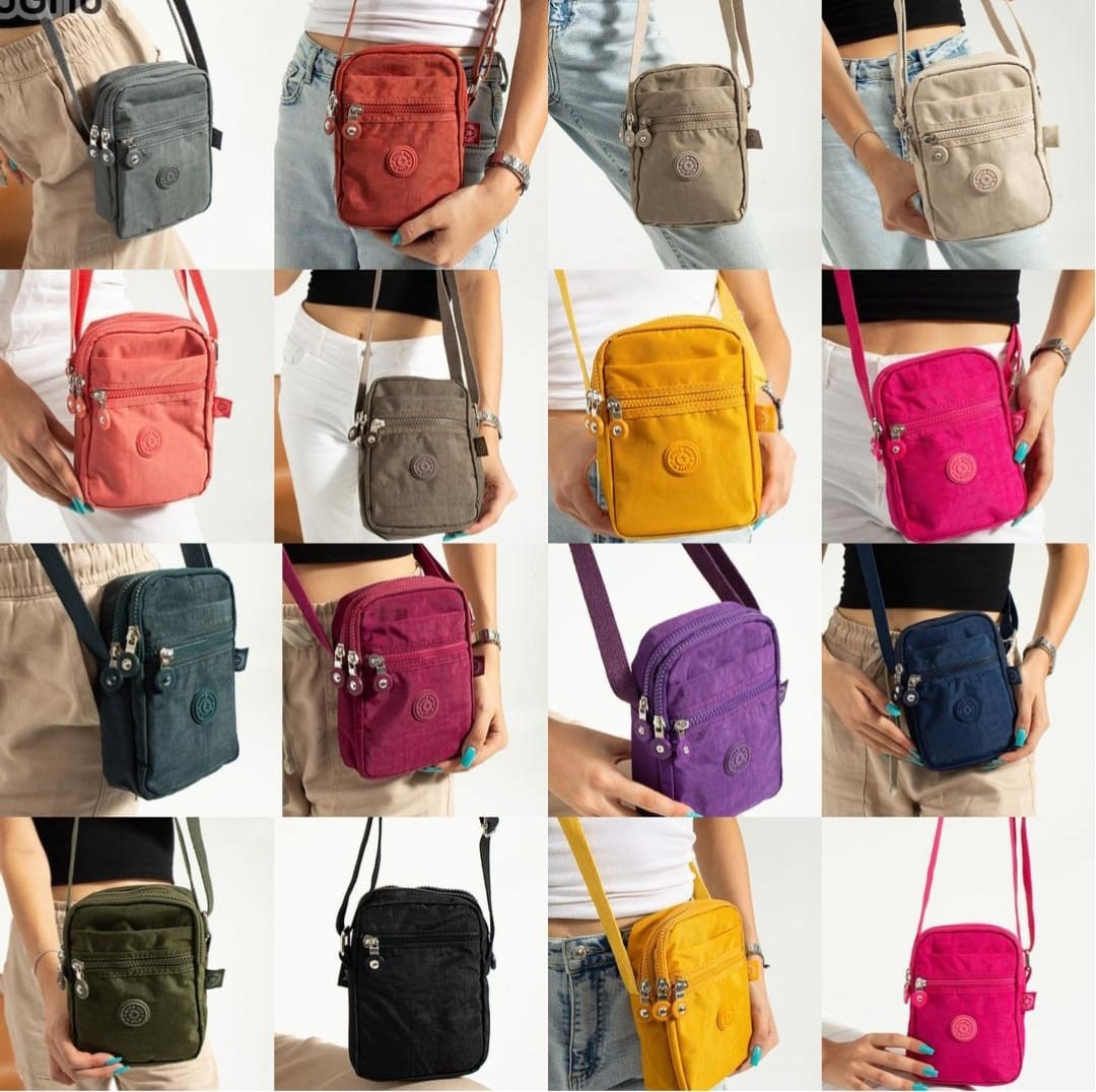 Mega Bag M 227 Mega Bag Krinkıl Kumaş Unisex Küçük Omuz Çantası, Telefonluk görsel 8