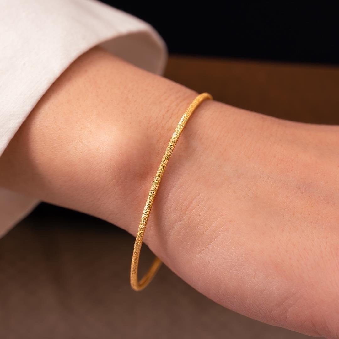 6 gr (GRAM) Simli Ajda Bilezik Yatırımlık İşçiliksiz 22 Ayar Altın