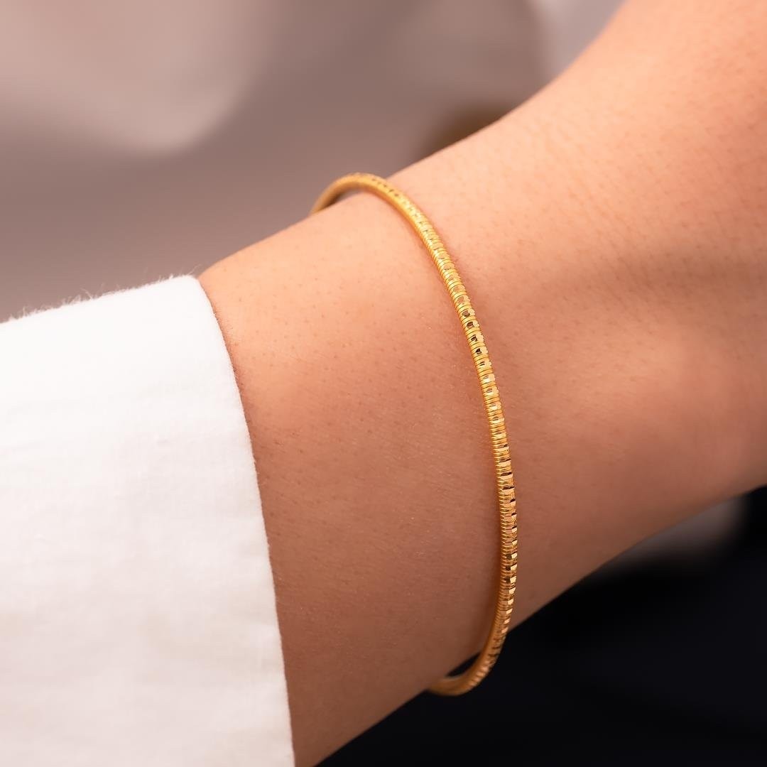 8 Gr (Gram) 22 Ayar Ajda Bilezik Desenli