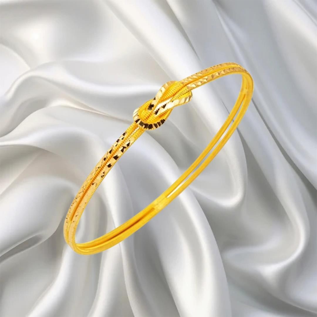 22 Ayar Kristal Model Aşk Düğümü Bilezik 15 gr