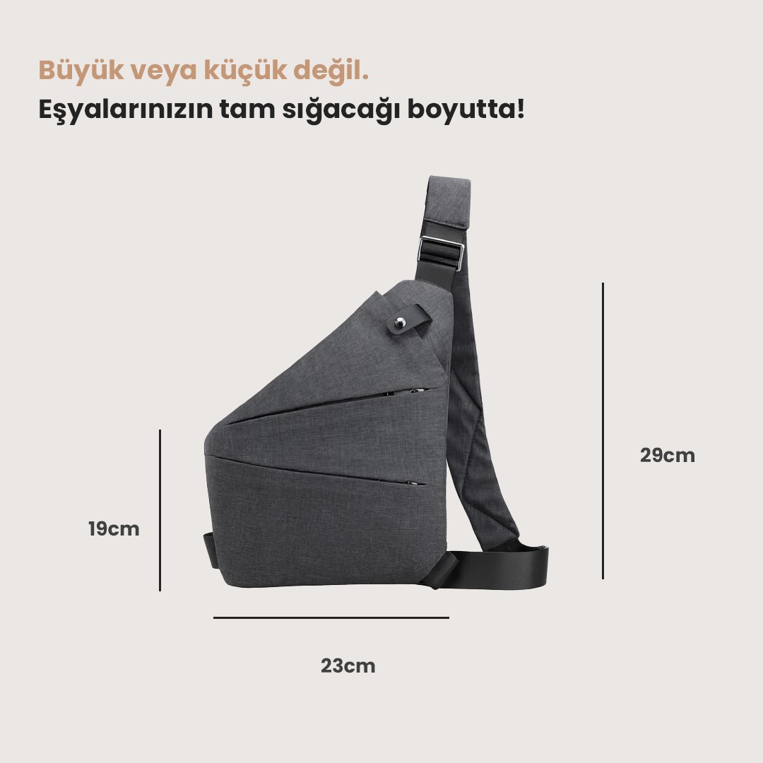 Viscoshy Hırsızlık Önleyici Seyahat Çantası görsel 3