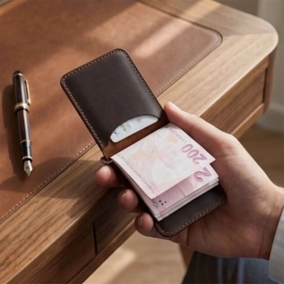Parla Leather Cavana Hakiki Gerçek Deri Erkek Taba Cüzdan görsel 7