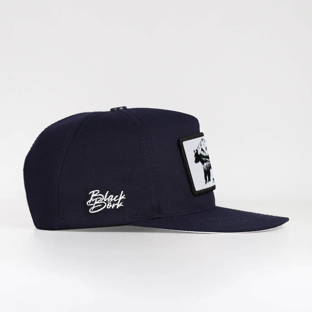 BlackBörk Ayı Logolu Lacivert Hip Hop Şapka görsel 3